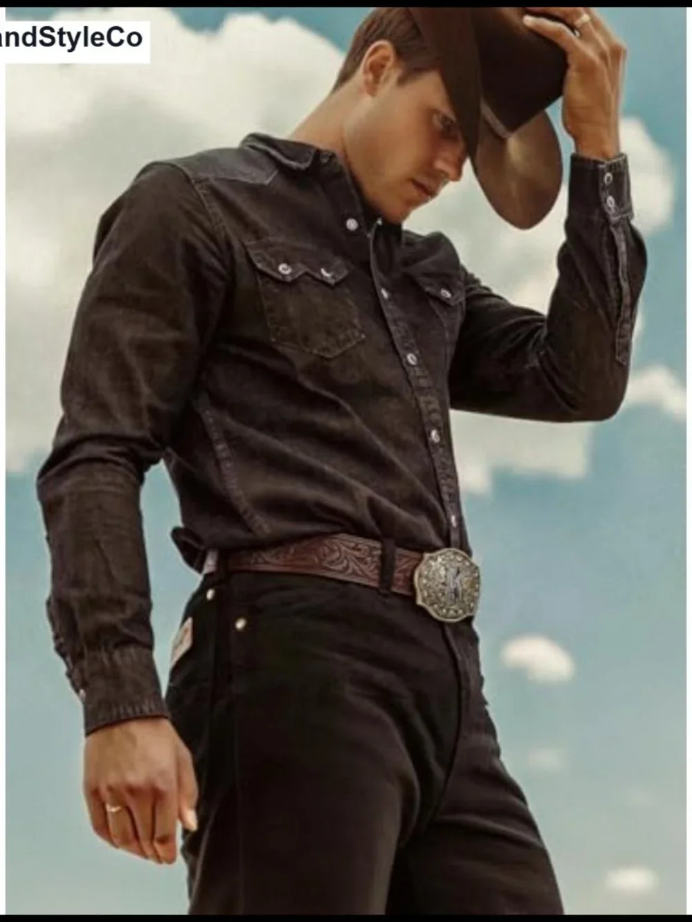 Western Belt Buckle Initial K Cowboy Rodeo Floral Metal Alloy for Men Women